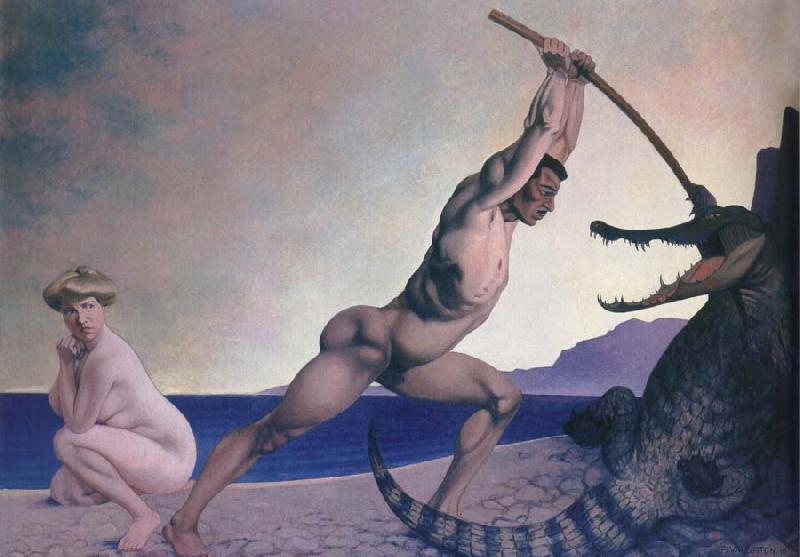 Felix Vallotton Perseus Slays the Dragon oil painting picture